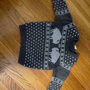 Janie and Jack Gray Sheep Pattern Sweater